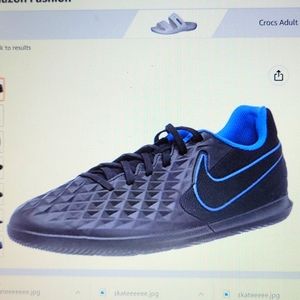 Nike Tiempo Mens Football Trainer black blue cyber trim 10.5 New no box…